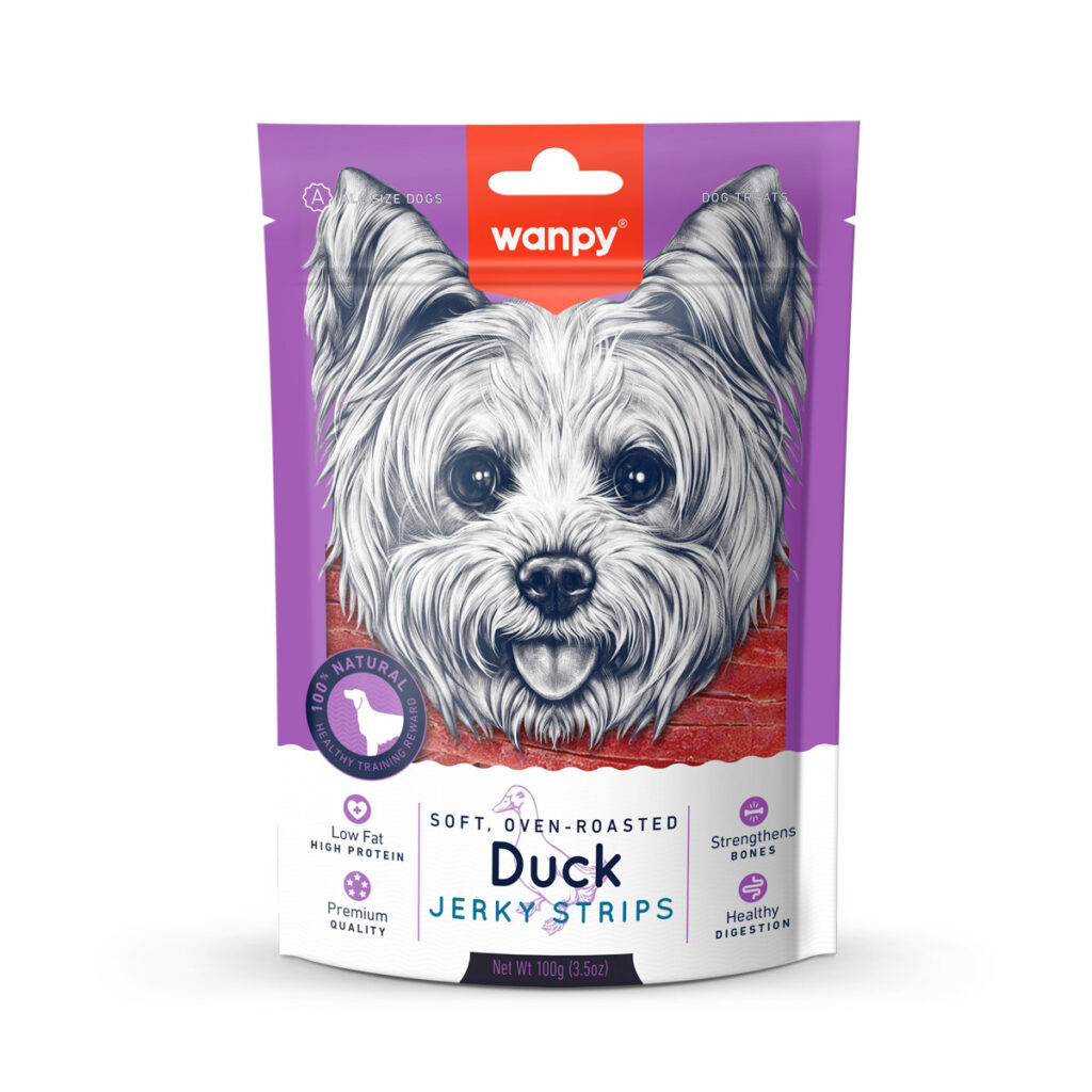 Wanpy Soft Duck Jerky Strips Dog Treats 100G 2 10S 2