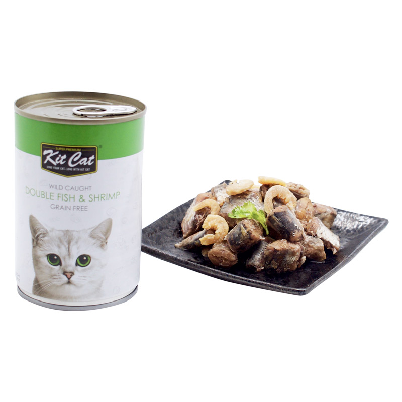 Kit Cat Wild Caught Double Fish & Shrimp 400G 2 11s 1