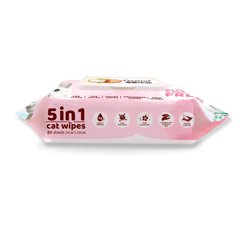 Kit Cat 5in1 Coconut Scented Cat Wipes 80pcs 3 11s