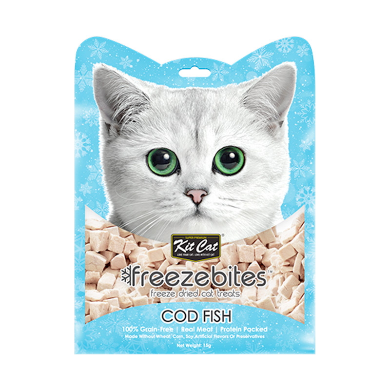Kit Cat Freezebites Dried Cod Fish Cat Treats 15g 1 13