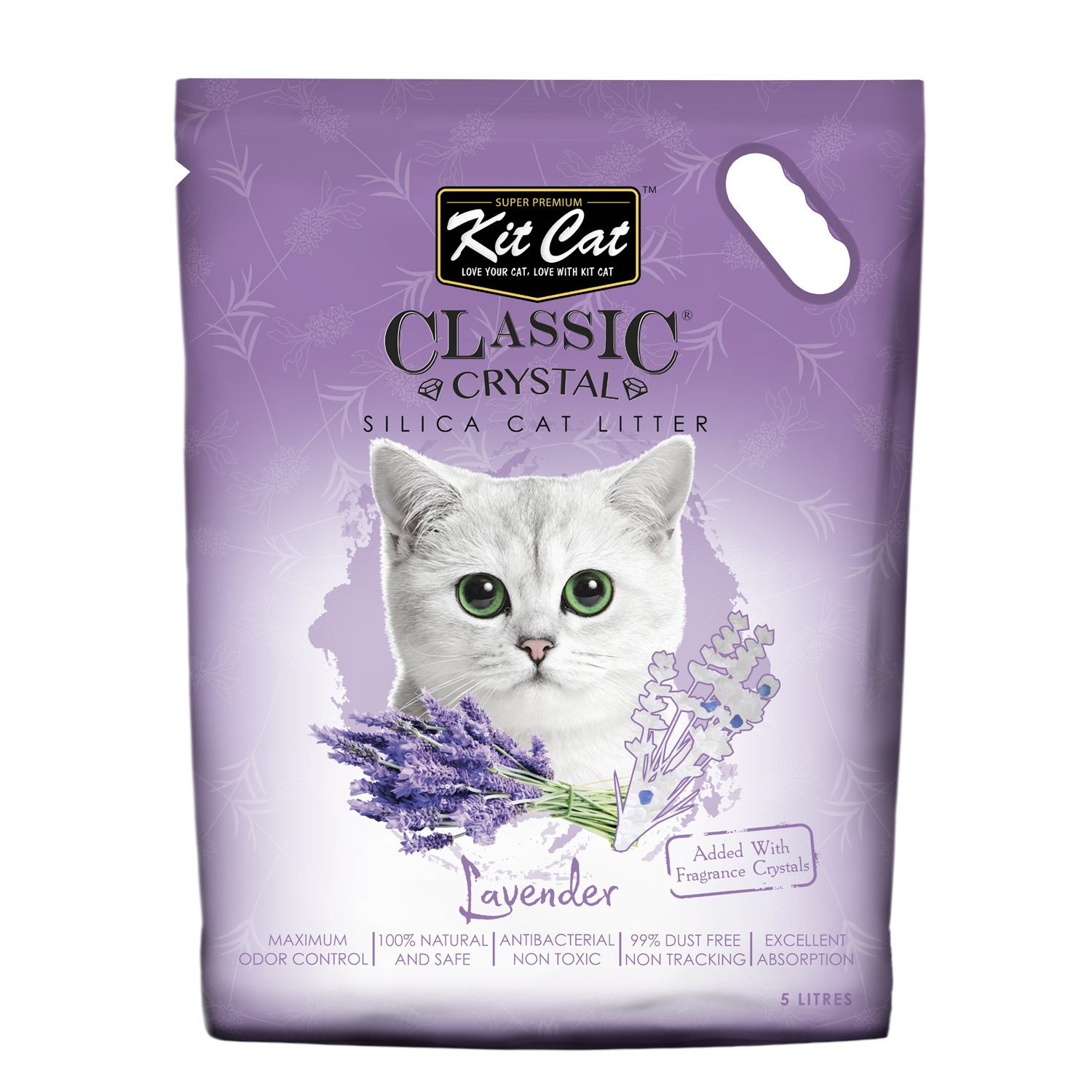 Kit Cat Classic Crystal Cat Litter – Lavender (5 Litres) 1 31 1