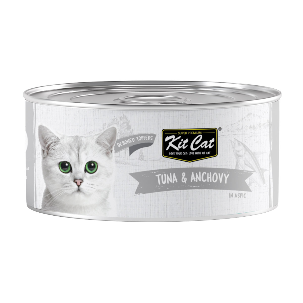 Kit Cat Deboned Tuna & Anchovy Toppers Canned Cat Food 80g 1 4 2