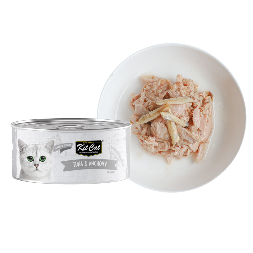 Kit Cat Deboned Tuna & Anchovy Toppers Canned Cat Food 80g 2 4s