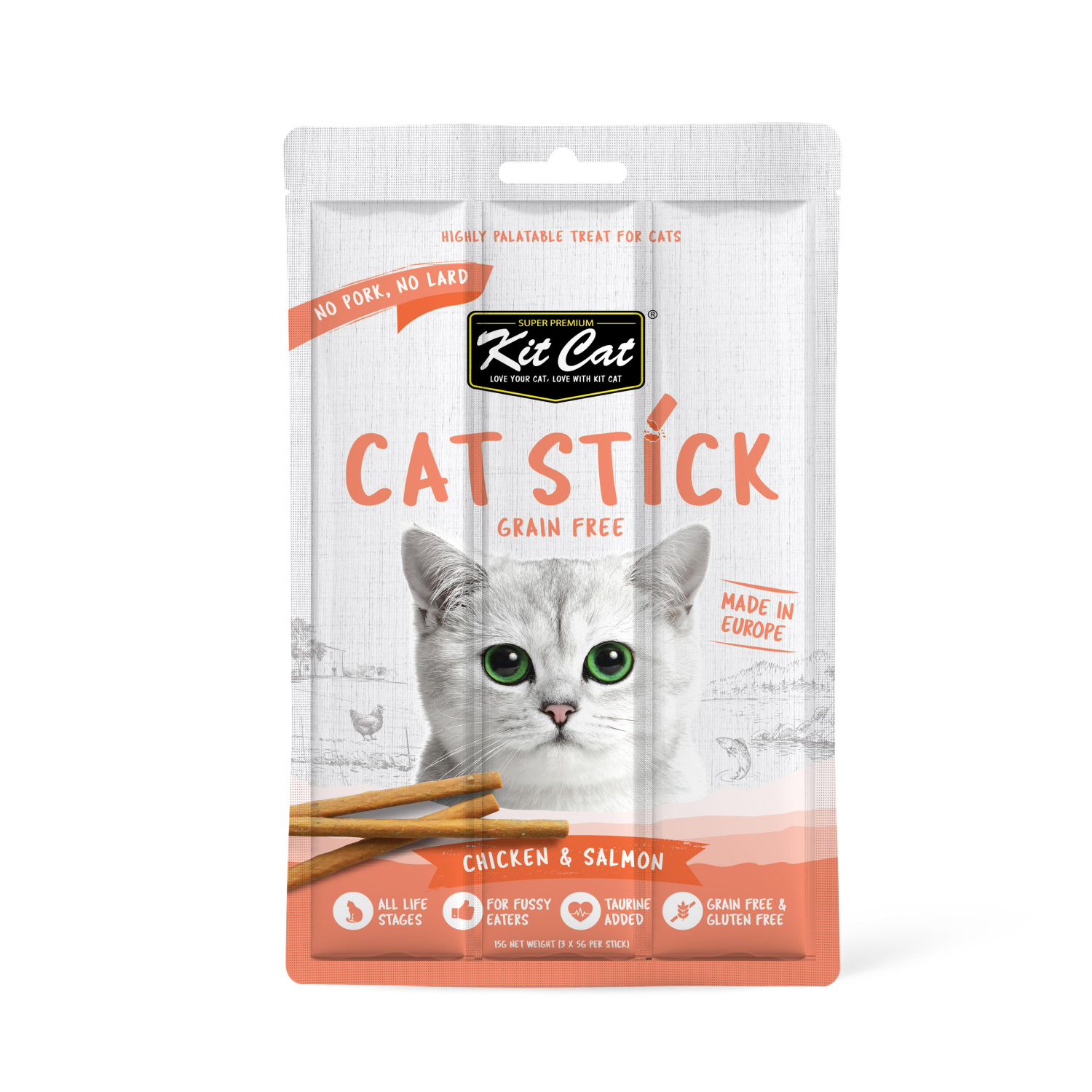 Kit Cat Grain Free Cat Stick Chicken & Salmon 15G 1 67