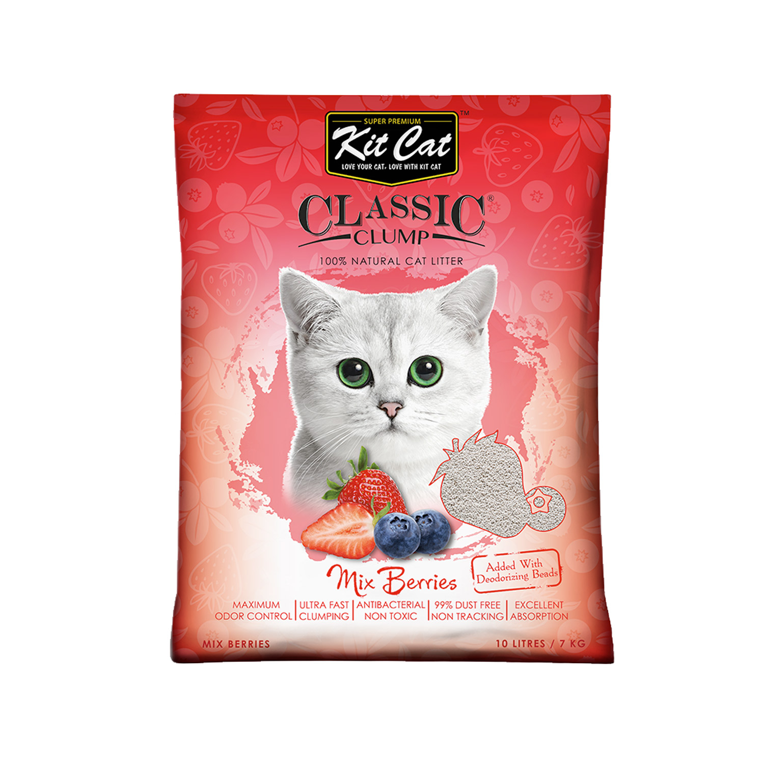 Classic Clump Cat Litter 10L (Mix Berries) 1 90