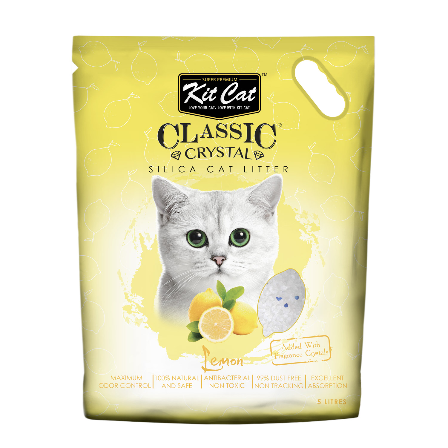 Kit Cat Classic Crystal Cat Litter – Lemon (5 Litres) 1 92