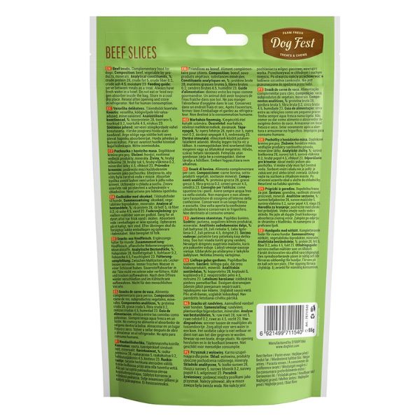 Dog Fest Beef Slices For Mini-Dogs - 55g 3 42kl