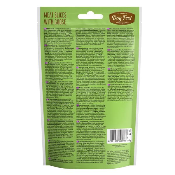 Dog Fest Slices With Goose For Small Breeds- 55G 3 5 12