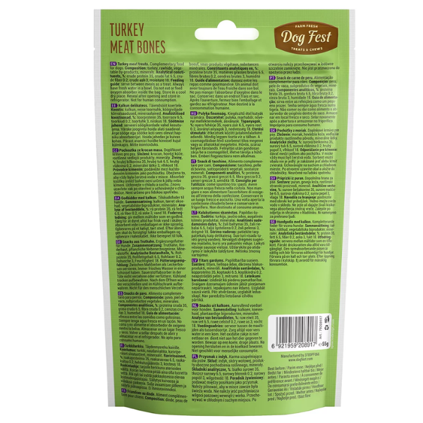 Dog Fest Turkey Meat Bones For Small Breeds- 55G 3 7 Copy
