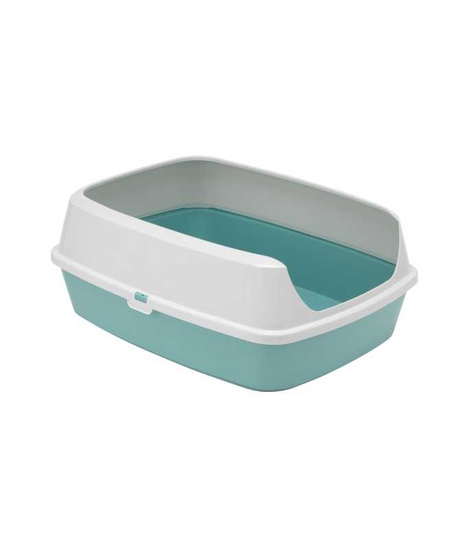 MOD AA50 0370 00 Moderna Maryloo With Rim Litter Tray Large L 50.2 x W 38.4 x H 16.1 cm RecycledColor Light Blue