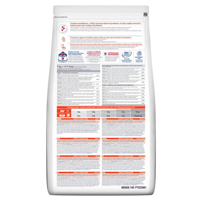 Hill’s Science Plan Perfect Digestion Adult 1+ Cat Food with Chicken & Brown Rice (3kg) 2 16a