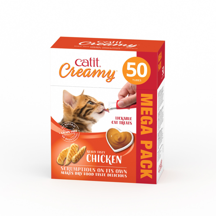 Catit Creamy Treats Mega Pack Chicken, 50 tubes/box 1 download 10