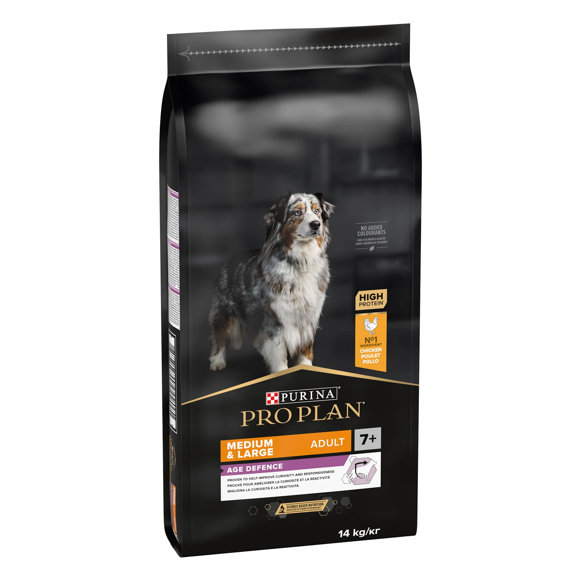 PRO PLAN AGE DEFENCE MEDIUM AND LARGE SENIOR 7+ , DRY DOG FOOD WITH CHICKEN, 14 KG 1 12392236