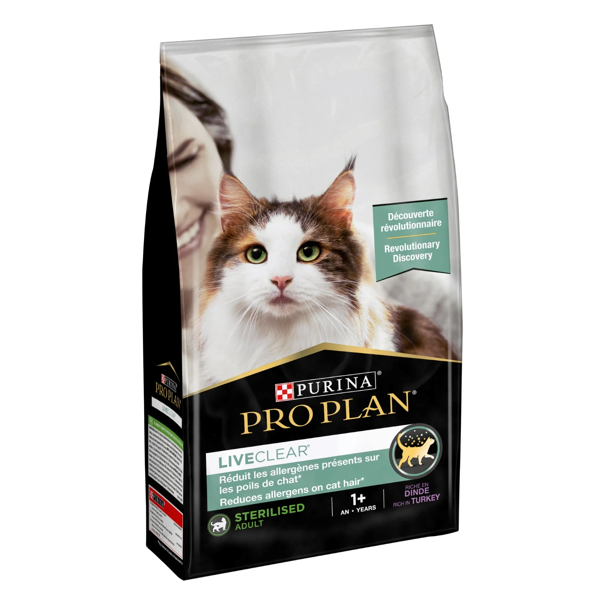 PRO PLAN LIVECLEAR STERILISED ADULT, ALLERGEN REDUCING DRY CAT FOOD WITH TURKEY 1.4 KG 1 12425109